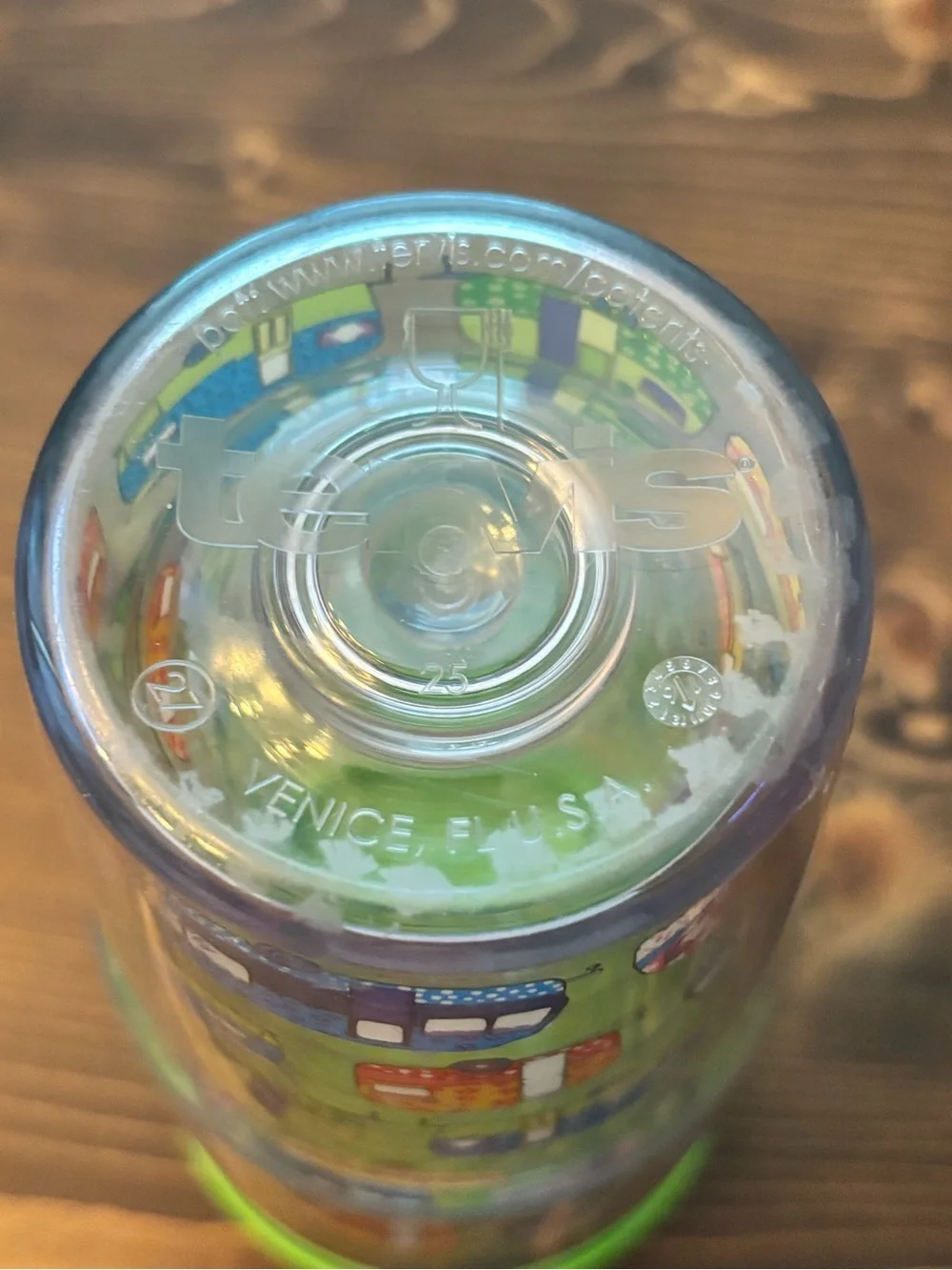 tervis Green Lid Tumbler with Multi-Color Camper Van Design